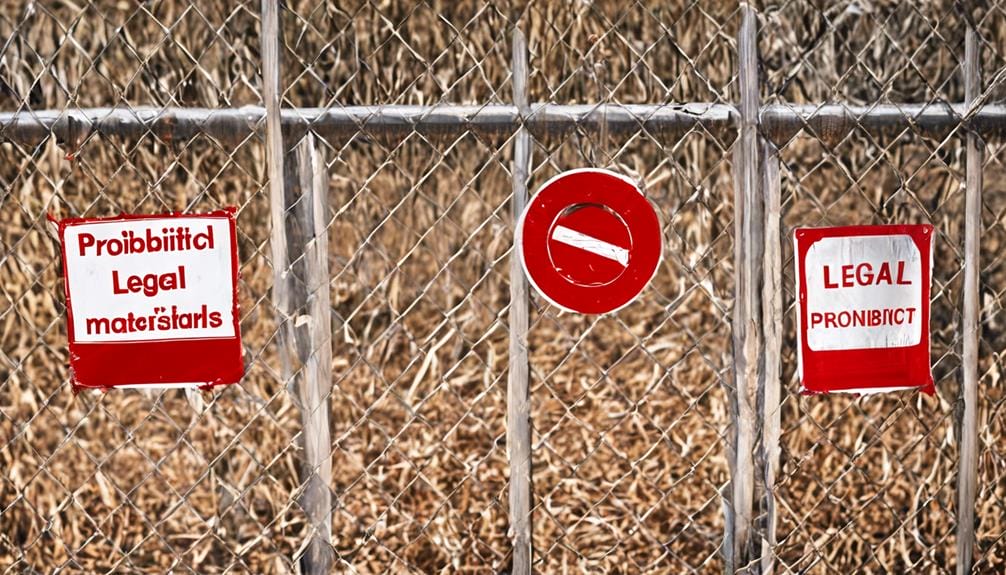 allowed materials for commercial fences
