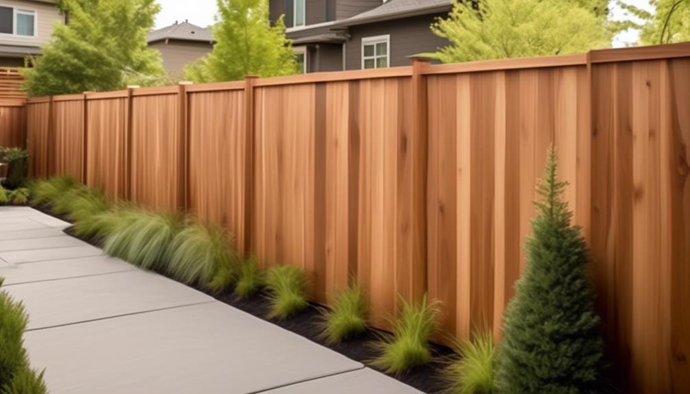 economic cedar wood privacy fence