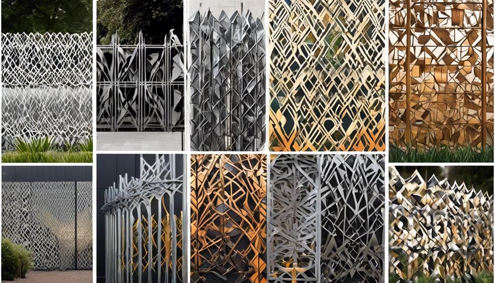 geometric pattern metal fencing
