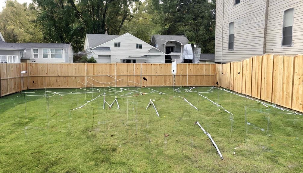 preparation for installing a fence