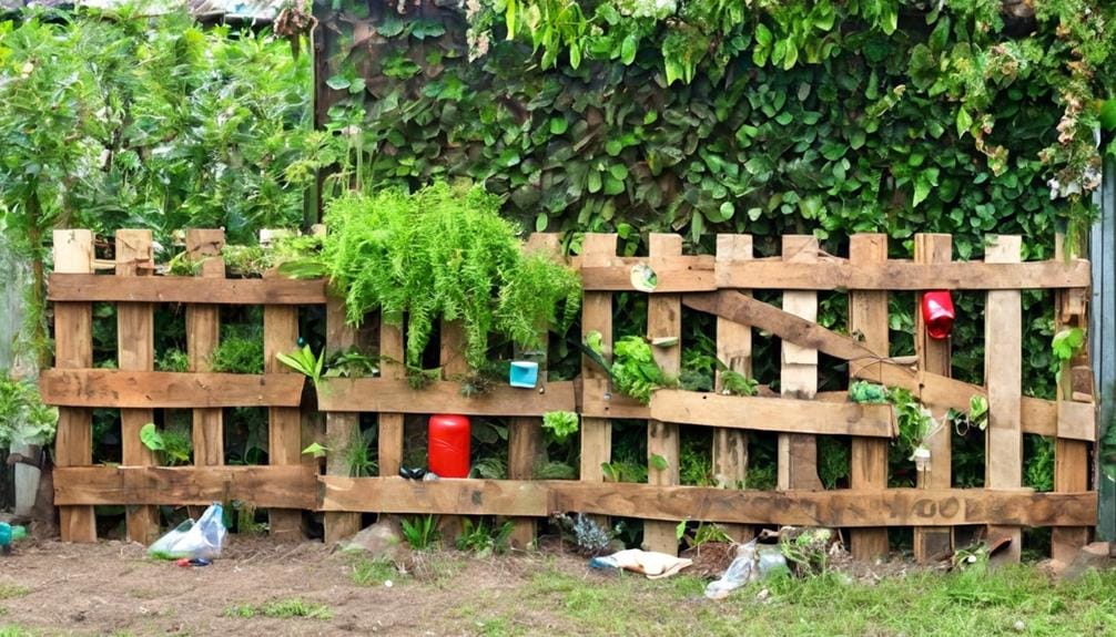 recycled material diy fence