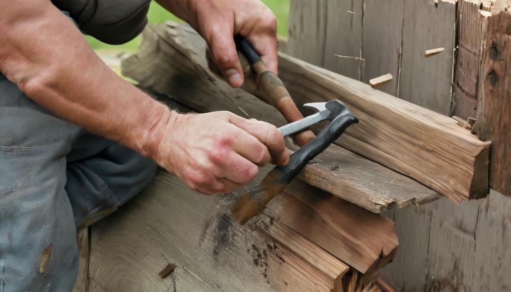 repairing wooden fence panels