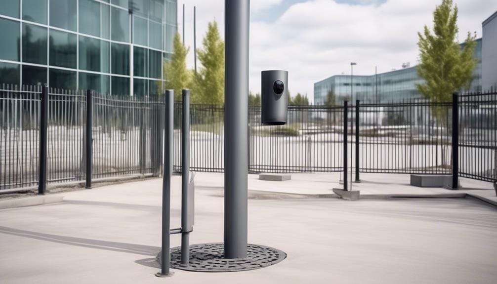 security barrier with bollards