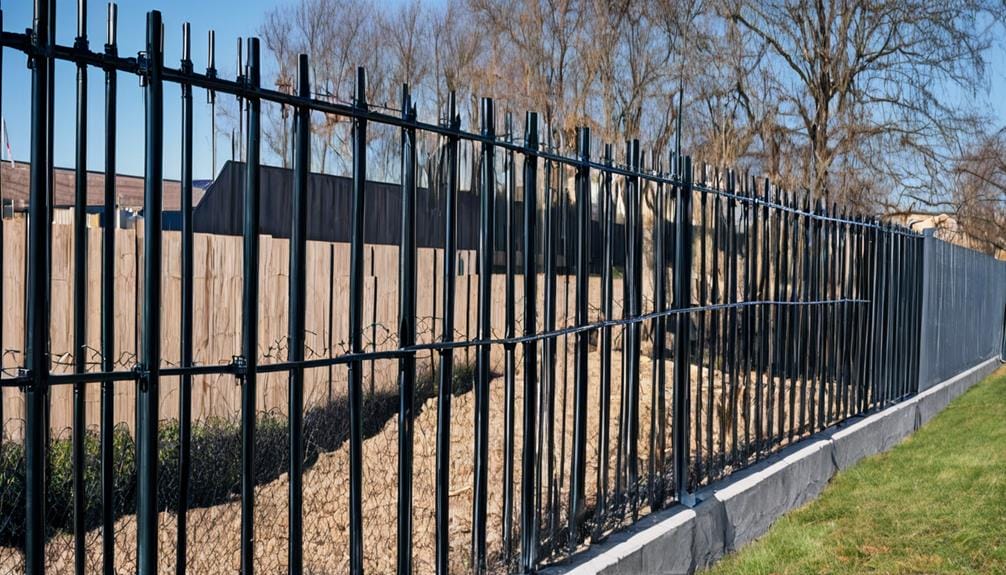 security fence with palisade